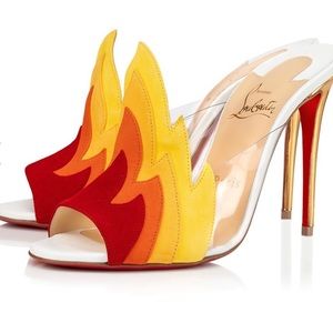 CHRISTIAN LOUBOUTIN “Baby On Fire” Mules 37.5